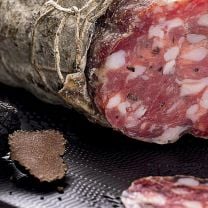 Trüffelsalami geschnitten – Salame con Tartufo 80g