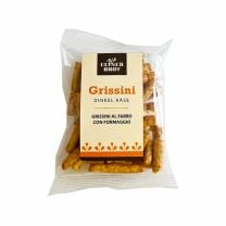 Snack Mini Grissini Formaggio BIO von Ultner Brot als handliche Dinkel Käsegrissini.