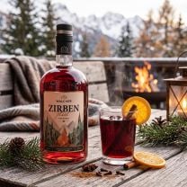 Bio Zirbenpunsch Zirbenglut mit Südtiroler Zirben 22% Vol. 0,7l