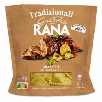 Pasta Rana Brasato Ravioli mit Schmorbratenfüllung – Tradizionali-Linie aus Italien, 250g Packung ohne Konservierungsstoffe.