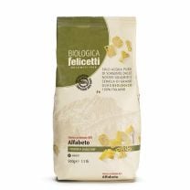 Biologica Felicetti Pasta Alfabeto, Pastina in Buchstabenform. Kochzeit 8 Minuten.