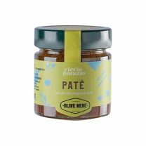 Paté Olive Nere von Frantoio D’Orazio, cremige Olivenpaste aus schwarzen Leccino-Oliven mit intensivem Aroma.