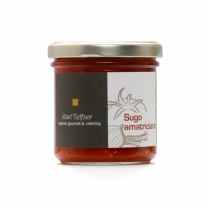 Sugo all’amatriciana von Karl Telfser – aromatische Tomatensauce mit Bauchspeck im Glas.