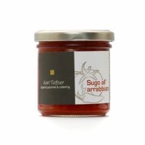 Sugo all’arrabbiata von Karl Telfser – aromatische Tomatensoße mit Chili im Glas.