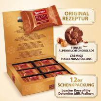 Loacker Rose of the Dolomites Milk – Haselnuss-Pralinen 150g