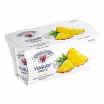 Vollmilch Joghurt mit Ananas, beste Joghurt-Qualität aus fair gehandelter Südtiroler Bauernhofmilch.