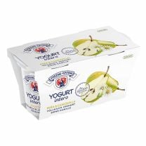 Birne und Kamille Vollmilchjoghurt vom Milchhof Sterzing mit cremiger Textur und feiner Aromatik.