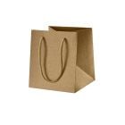 Kleine Geschenktasche aus braunem Kraftpapier mit Baumwollkordel 16 × 16 × 18 cm