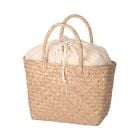 Basttasche Natur mit Stoffzug – Natural Grace