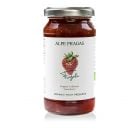 Alpe Pragas BIO Erdbeeren Fruchtaufstrich, streichzart mit sanfter Fruchtsüße und natürlichem Agavendicksaft.