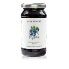 Alpe Pragas Fruchtaufstrich mit 65% Wildheidelbeeranteil aus biologischem Anbau, gesüßt mit Agavendicksaft.