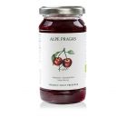Alpe Pragas Fruchtaufstrich BIO mit 65% Weichselkirschen und gesüßt mit Agavendicksaft.