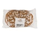 Traditionelles Vinschger Urpaarl Roggenbrot der Bäckerei Schuster aus Südtirol mit Sauerteig und Brotklee.