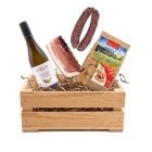 Was Feines – Südtiroler Geschenkkiste mit Speck & Weißwein