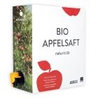 Naturtrüber Saft aus biologischen Südtiroler Äpfeln, im praktischen Dispenser mit Zapfhahn.