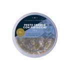 Pesto fresco mit Pistazien und Basilikum von Casa di Pietro mit cremiger, leicht grün-nussiger Farbe.