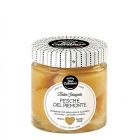 Pesche del Piemonte von Cascina San Cassiano: sonnengereifte Pfirsiche in Sirup aus dem Piemont im Glas.