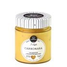 Carbonara Soße von Cascina San Cassiano,  klassische italienische Pasta-Sauce mit Guanciale und Pecorino Romano DOP.
