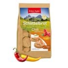 Peperoncino Mini Schüttelbrot von Fritz Felix in der 125 g Papierverpackung mit Chili und Roggen aus Südtirol.