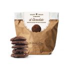 Il Biscotto al Cioccolato Infermentum – handgemachte italienische Schokoladenkekse in brauner Verpackung, feines Gebäck aus Verona.