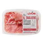 LEVONI gemischter Aufschnitt, vereint drei exklusive italienische Aufschnitte - fein-würzige Salami Milano, deftige Coppa und edlen Prosciutto Crudo, alle aus 100% italienischem Schweinefleisch.