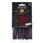 High-Protein Kaminwurzen aus rein biologischem Rindfleisch, luftgetrocknet und mild geräuchert, ohne Konservierungsstoffe.
