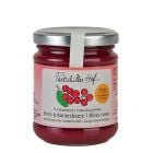 Fruchtaufstrich aus hofeigenem Anbau biologischer 
roter Johannisbeeren.