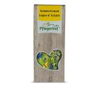 BIO Kräutertee „Sommertraum“ vom Pflegerhof aus Südtirol mit farbenfroher loser Kräuter- und Blütenmischung.