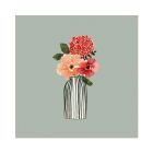 Blumenservietten „Flores“ mit gestreifter Vase 33 × 33 cm