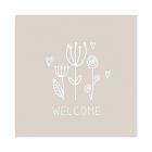 Papierservietten mit Blumenmotiv „Pure Summer taupe“ 33 × 33 cm