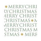 Weihnachtsservietten „Christmas Letters forest green“ 33 × 33 cm