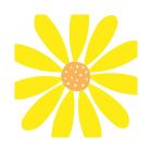 Das fröhliche Blümchen-Motiv der PPD „Happy Flower Sun“ Serviette auf weißem Hintergrund bringt sommerliche Frische auf Ihren Tisch!
