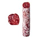 Trockners Hirschsalami der Metzgerei Trockner aus Kollmann bei Barbian in Südtirol – grobe, luftgetrocknete Wildsalami aus Hirsch- und Schweinefleisch.