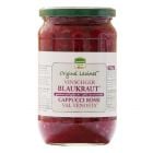 Vinschger Blaukraut von Lechner – würzig gekocht, mit Apfelsaft, Preiselbeeren und Rotwein verfeinert, servierfertig im Glas.