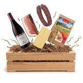 Gut aufgetischt – Große Südtiroler Geschenkkiste mit Speck, Käse & Rotwein