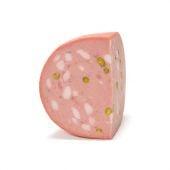 "Mortadella Oro mit Pistazien" italienische Wurstspezialität, Achtelstück à 0,49kg