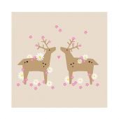 AKTION - Papierservietten "Flower Deers" mit Hirsche-Motiv 33 x 33 cm