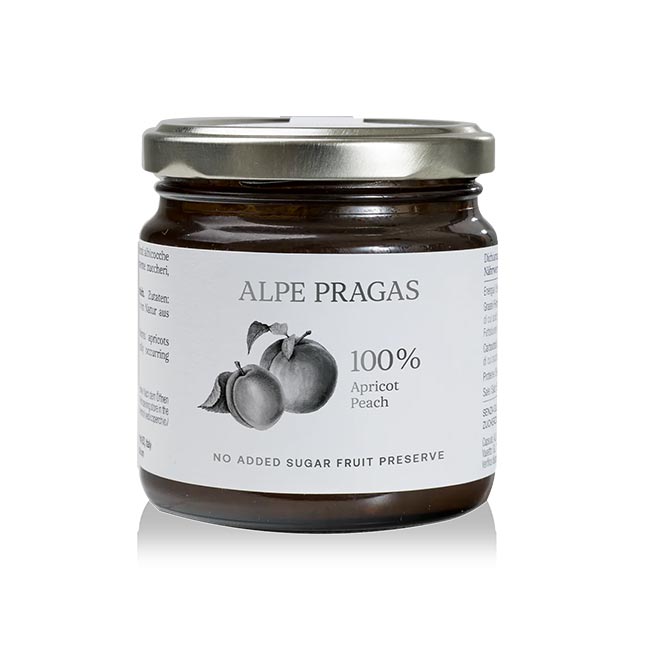 "Apricot-Peach" Marille-Pfirsich Fruchtaufstrich 100% Frucht 200g