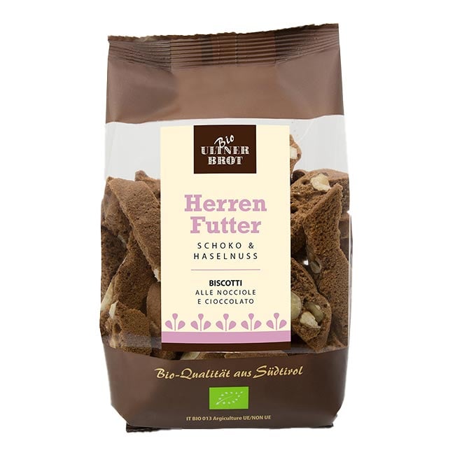 "Herrenfutter dunkel" Schoko-Haselnuss Cantuccini BIO 175g