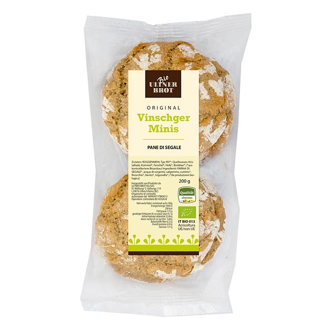 "Vinschger Minis" Ultner-Roggen Brot BIO 200g