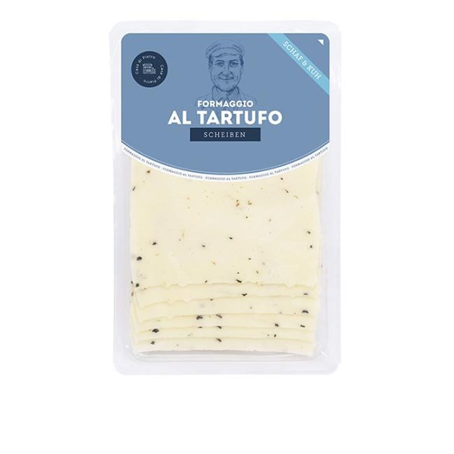 "Formaggio al Tartufo" Trüffelkäse aus Kuh-Schafmilch in Scheiben 110g
