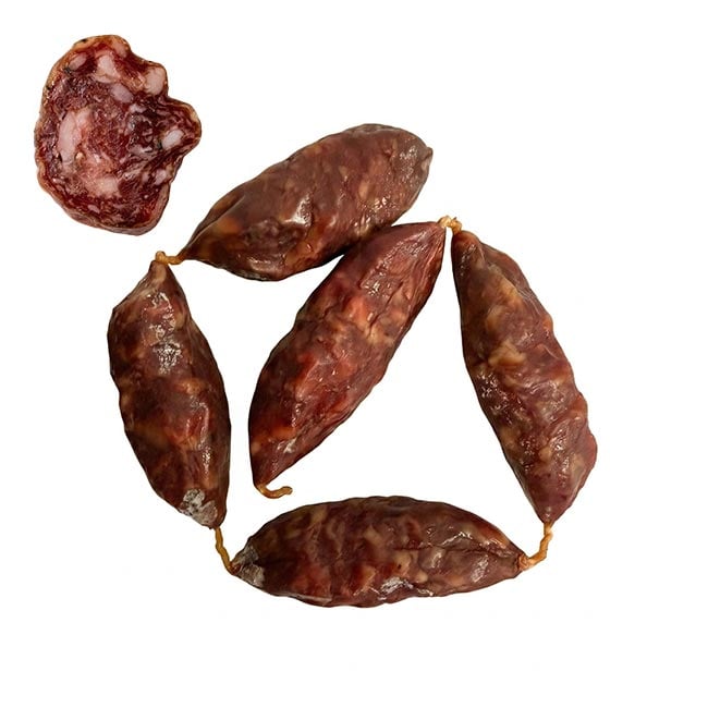 AKTION - "Salsiccia Stagionata con cinghiale" gereifte Würstchen mit Wildschwein 5 Stück à 0,13kg