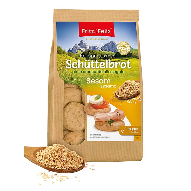 Mini Schüttelbrot mit Sesam 125g