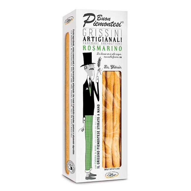 "Grissini Rosmarino Buon Piemontesi®" handgemachte Brotsticks mit Rosmarin 180g