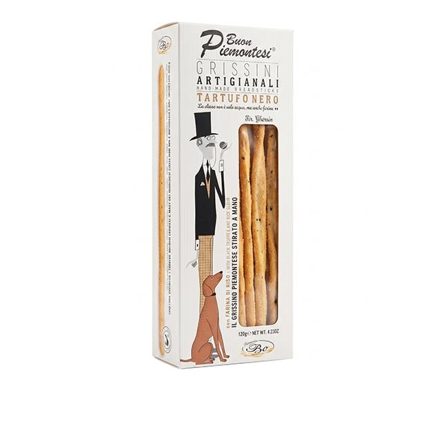 "Grissini Tartufo nero Buon Piemontesi®" handgemachte Brotsticks mit Trüffel 120g