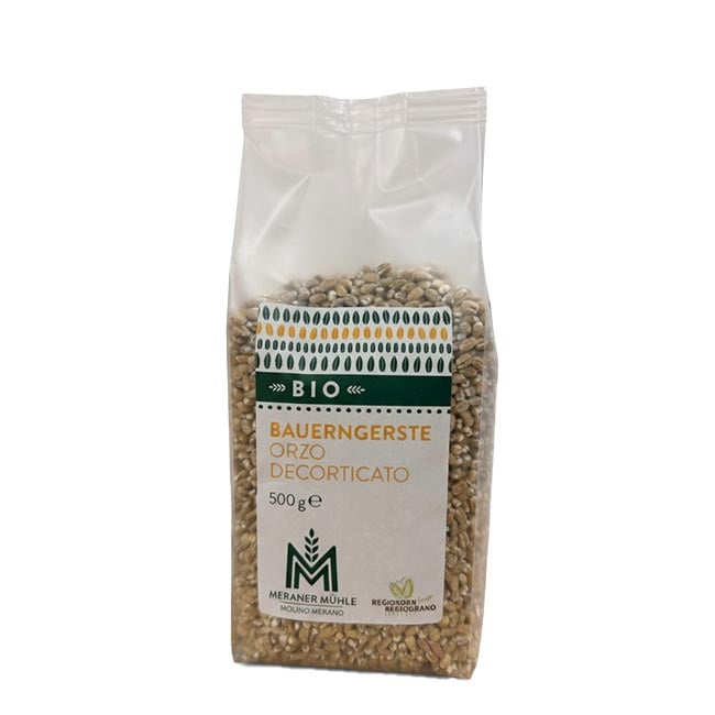"Orzo decorticato Regiograno" Regiokorn Bauerngerste geschält BIO 500g 