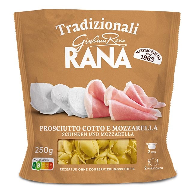 "Prosciutto cotto e mozzarella" gekochter Schinken - Mozzarella Tortelloni 250g