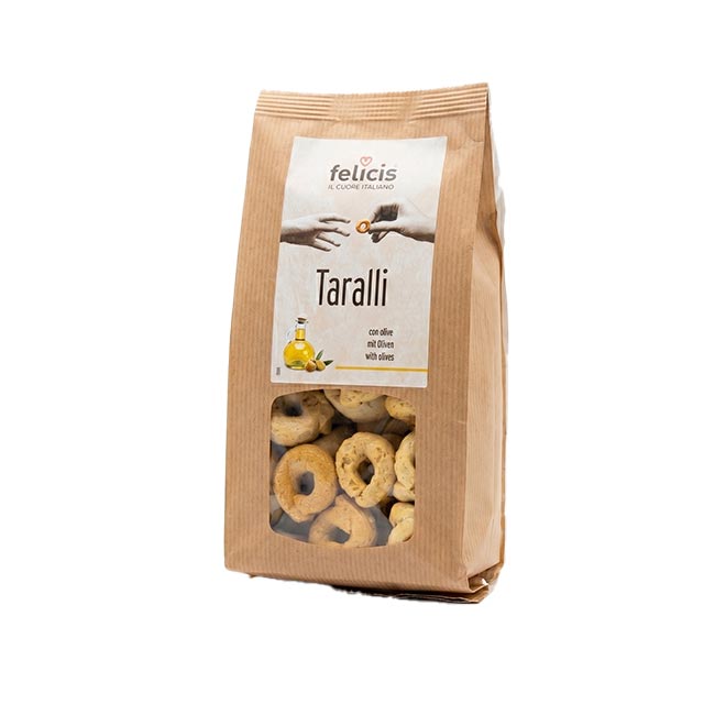 "Taralli con olive" Knabbergebäck mit Oliven 250g